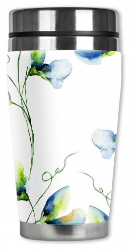 Blue & White Watercolor Flowers - #2928