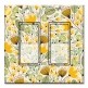 Printed Decora 2 Gang Rocker Style Switch with matching Wall Plate - Yellow Flower Toss