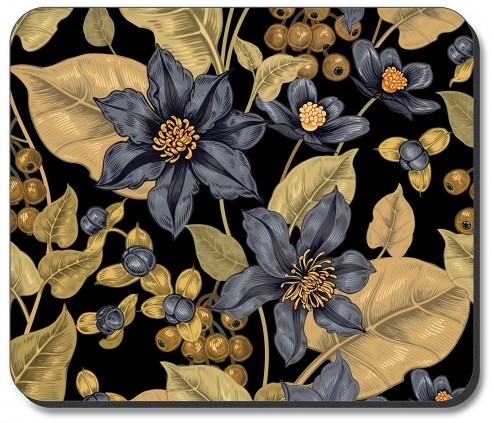 Black and Gold Flowers - #2934