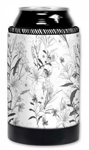 Grayscale Floral Line Art - #2936