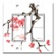 Printed Decora 2 Gang Rocker Style Switch with matching Wall Plate - Pink Cherry Blossoms