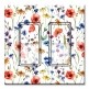 Printed Decora 2 Gang Rocker Style Switch with matching Wall Plate - Flower Toss
