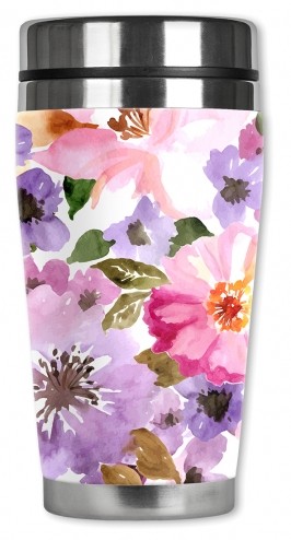 Pink & Purple Flower Watercolor - #2943