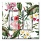 Printed Decora 2 Gang Rocker Style Switch with matching Wall Plate - Red and White Flowers II