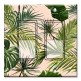 Printed Decora 2 Gang Rocker Style Switch with matching Wall Plate - Palm Fronds with Tan Background