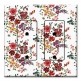 Printed 2 Gang Decora Duplex Receptacle Outlet with matching Wall Plate - Red Flower Toss