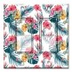 Printed Decora 2 Gang Rocker Style Switch with matching Wall Plate - Pink Flowers with Palm Fronds