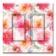 Printed Decora 2 Gang Rocker Style Switch with matching Wall Plate - Pink Rose Watercolors