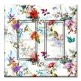 Printed Decora 2 Gang Rocker Style Switch with matching Wall Plate - Colorful Roses and Birds