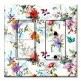 Printed 2 Gang Decora Switch - Outlet Combo with matching Wall Plate - Colorful Roses and Birds