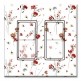 Printed Decora 2 Gang Rocker Style Switch with matching Wall Plate - Red and Pink Flower Toss