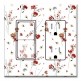 Printed 2 Gang Decora Switch - Outlet Combo with matching Wall Plate - Red and Pink Flower Toss