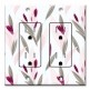 Printed 2 Gang Decora Duplex Receptacle Outlet with matching Wall Plate - Purple and Pink Flower Toss