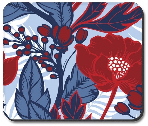 Red and Blue Flowers - #2968