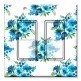 Printed Decora 2 Gang Rocker Style Switch with matching Wall Plate - Blue Flower Toss