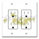 Printed 2 Gang Decora Duplex Receptacle Outlet with matching Wall Plate - Grape Vine Drawing