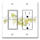 Printed 2 Gang Decora Switch - Outlet Combo with matching Wall Plate - Grape Vine Drawing