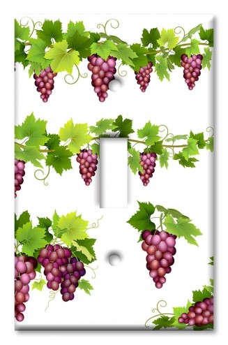 Purple Grapes on Vines - #2977