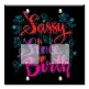Printed Decora 2 Gang Rocker Style Switch with matching Wall Plate - Sassy Since Birth