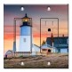 Printed 2 Gang Decora Switch - Outlet Combo with matching Wall Plate - Lighthouse at Sunset