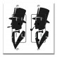 Printed 2 Gang Decora Duplex Receptacle Outlet with matching Wall Plate - Man in a Top Hat