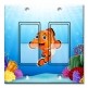 Printed Decora 2 Gang Rocker Style Switch with matching Wall Plate - Friendly Clown Fish
