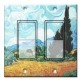 Printed Decora 2 Gang Rocker Style Switch with matching Wall Plate - Van Gogh: Yellow Wheat