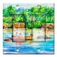Printed Decora 2 Gang Rocker Style Switch with matching Wall Plate - Canoes on the River