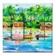 Printed 2 Gang Decora Switch - Outlet Combo with matching Wall Plate - Canoes on the River
