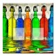 Printed Decora 2 Gang Rocker Style Switch with matching Wall Plate - Colorful Bottles