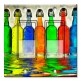 Printed Decora 2 Gang Rocker Style Switch with matching Wall Plate - Colorful Bottles