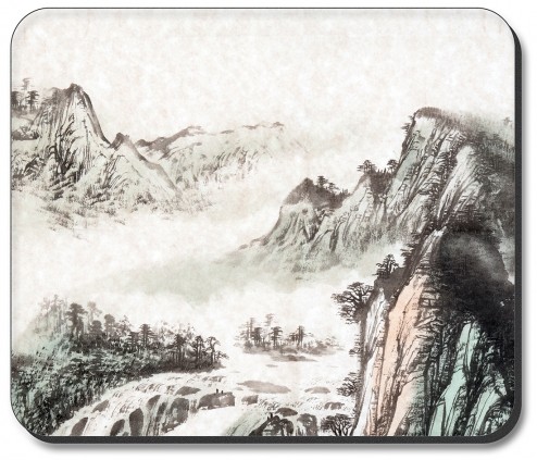 Mountain Black and White Painting - #3026