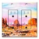 Printed 2 Gang Decora Duplex Receptacle Outlet with matching Wall Plate - Desert Painting