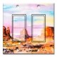Printed Decora 2 Gang Rocker Style Switch with matching Wall Plate - Desert Painting