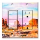 Printed 2 Gang Decora Switch - Outlet Combo with matching Wall Plate - Desert Painting
