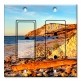 Printed 2 Gang Decora Switch - Outlet Combo with matching Wall Plate - Pebbles on the Beach