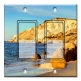 Printed Decora 2 Gang Rocker Style Switch with matching Wall Plate - White Rock Cliff Beachside