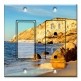Printed 2 Gang Decora Switch - Outlet Combo with matching Wall Plate - White Rock Cliff Beachside