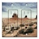 Printed 2 Gang Decora Duplex Receptacle Outlet with matching Wall Plate - Desert Towers