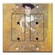 Printed 2 Gang Decora Duplex Receptacle Outlet with matching Wall Plate - Klimt: Adele Bloch