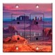 Printed 2 Gang Decora Duplex Receptacle Outlet with matching Wall Plate - Above the Desert at Dawn