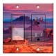 Printed 2 Gang Decora Switch - Outlet Combo with matching Wall Plate - Above the Desert at Dawn