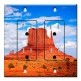Printed 2 Gang Decora Duplex Receptacle Outlet with matching Wall Plate - Desert Tower