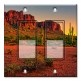 Printed Decora 2 Gang Rocker Style Switch with matching Wall Plate - Red Clay Desert