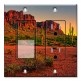 Printed 2 Gang Decora Switch - Outlet Combo with matching Wall Plate - Red Clay Desert