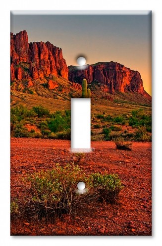 Art Plates - Decorative OVERSIZED Switch Plates & Outlet Covers - Red Clay Desert