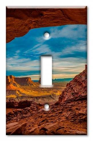 Art Plates - Decorative OVERSIZED Wall Plate - Outlet Cover - Desert from a Far