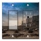 Printed 2 Gang Decora Switch - Outlet Combo with matching Wall Plate - The Desert at Night