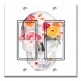Printed Decora 2 Gang Rocker Style Switch with matching Wall Plate - Floral Skull