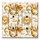 Printed 2 Gang Decora Duplex Receptacle Outlet with matching Wall Plate - Golden Moon, Sun and Dragon